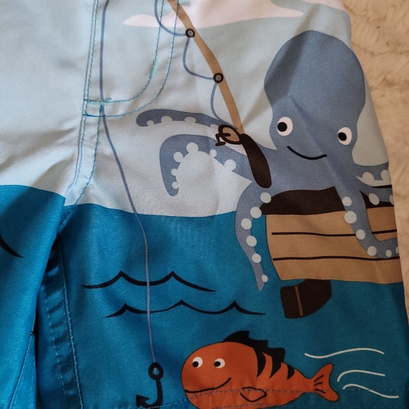 EUC Gymboree Swim Trunks 3-6M Octupus Tropical Bathing Suit - Picture 5 of 8
